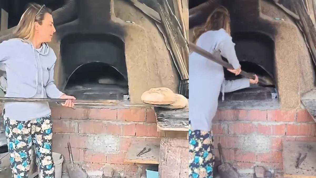 Burcu Kara, İznik’te taş fırının başına geçti: Geleneksel ekmek yaptı