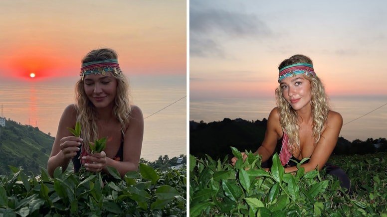 Melisa Döngel Rize’de çay topladı: “Karadeniz’e aşık oldum”