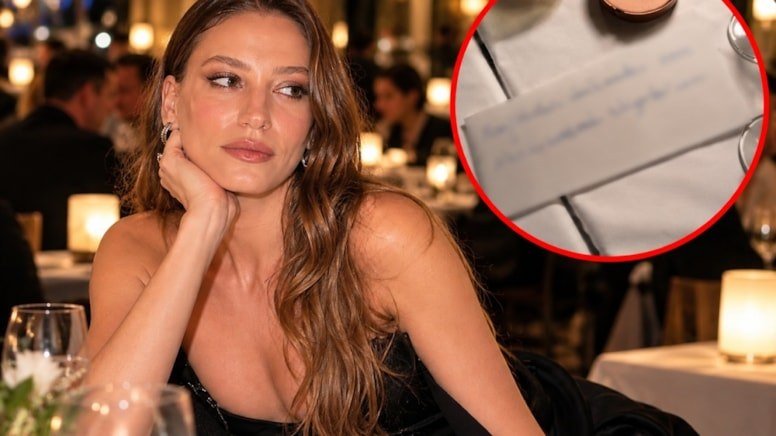 Serenay Sarıkaya’nın restoranda aldığı not sosyal medyada gündem oldu