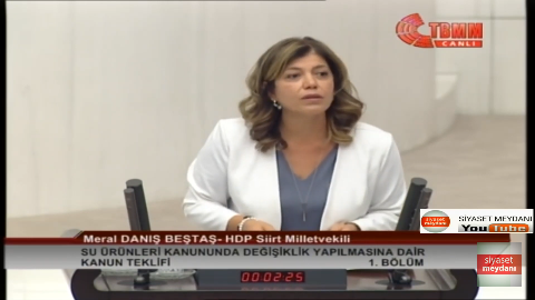 HDP SİİRT MİLLETVEKİLİ MERAL DANIŞ BEŞTAŞ MECLİS KONUŞMASI-31 EKİM 2019-SU ÜRÜNLERİ KANUNUNDA DEĞİŞİKLİK YAPILMASINA DAİR KANUN TEKLİFİ 1. BÖLÜM