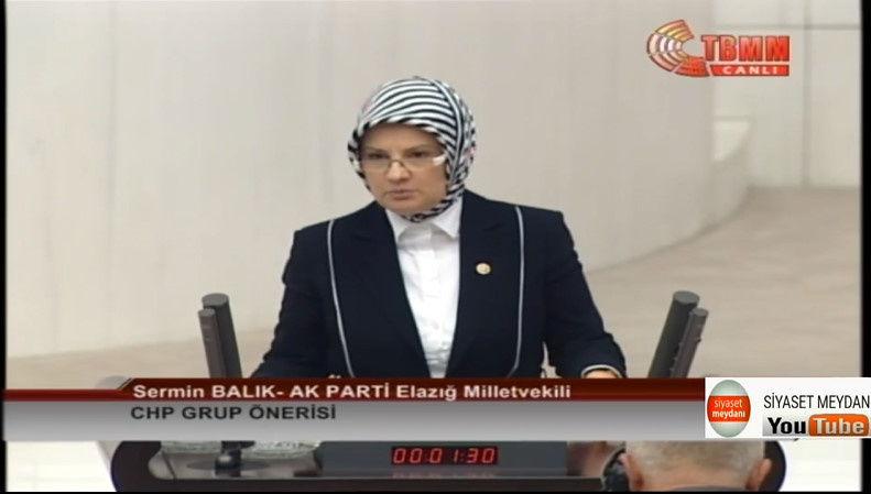 AK PARTİ ELAZIĞ MİLLETVEKİLİ SERMİN BALIK MECLİS KONUŞMASI-CHP GRUP ÖNERİSİ-31 EKİM 2019
