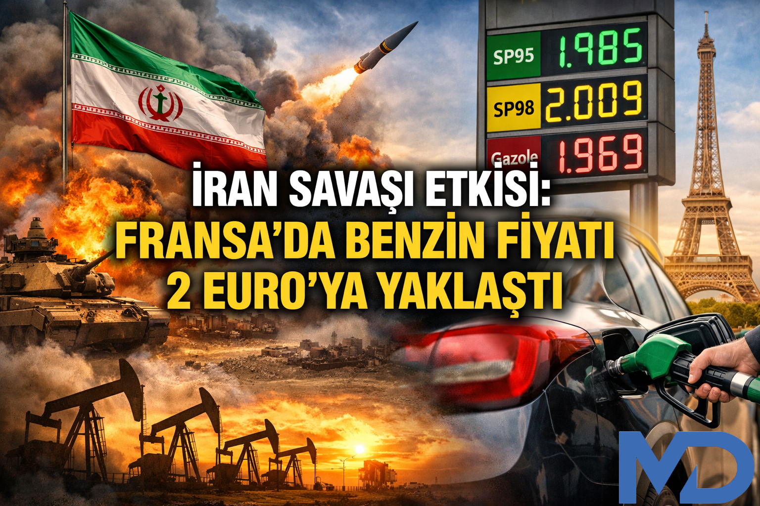 İran savaşı etkisi: Fransa’da benzin fiyatı 2 euro’ya yaklaştı