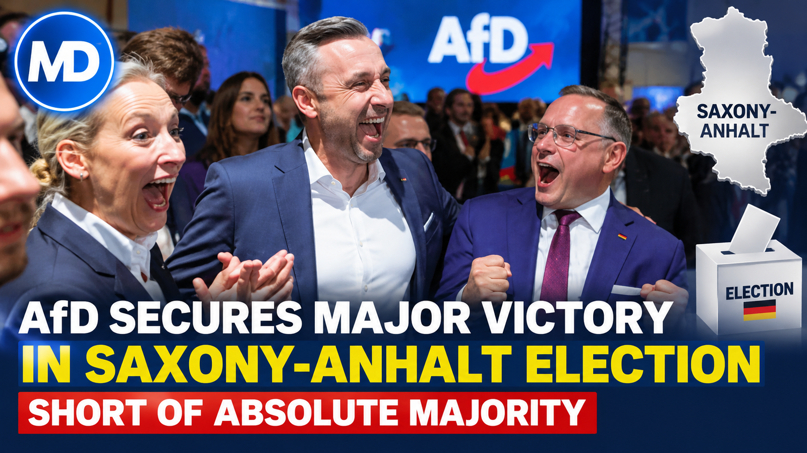 AfD Secures Major Victory in Saxony-Anhalt Election Short of Absolute Majority