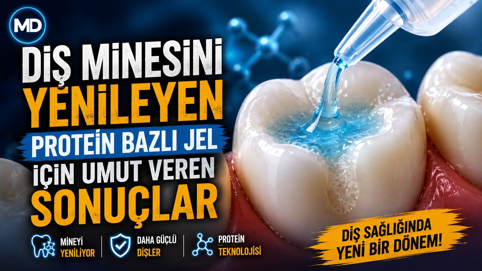 Diş minesini yenileyen protein bazlı jel için umut veren sonuçlar