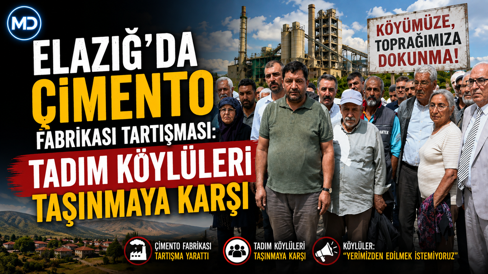Elazığ’da çimento fabrikası tartışması: Tadım köylüleri taşınmaya karşı
