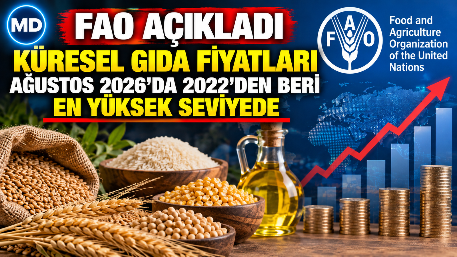 FAO açıkladı: Küresel gıda fiyatları Ağustos 2026’da 2022’den beri en yüksek seviyede