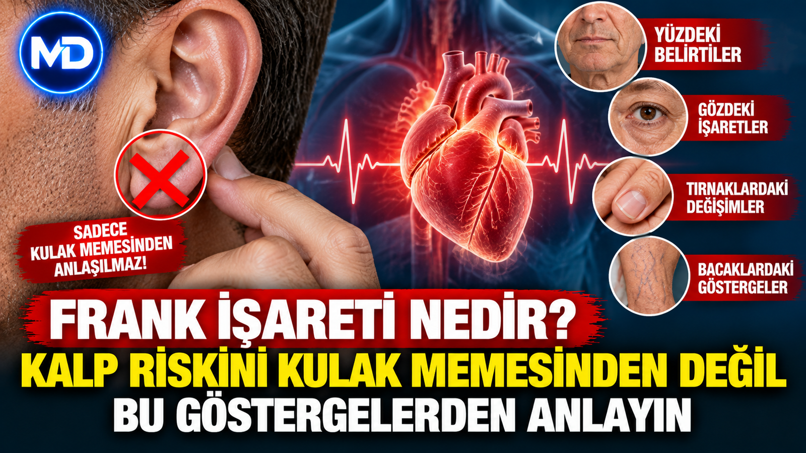 Frank işareti nedir? Kalp riskini kulak memesinden değil, bu göstergelerden anlayın
