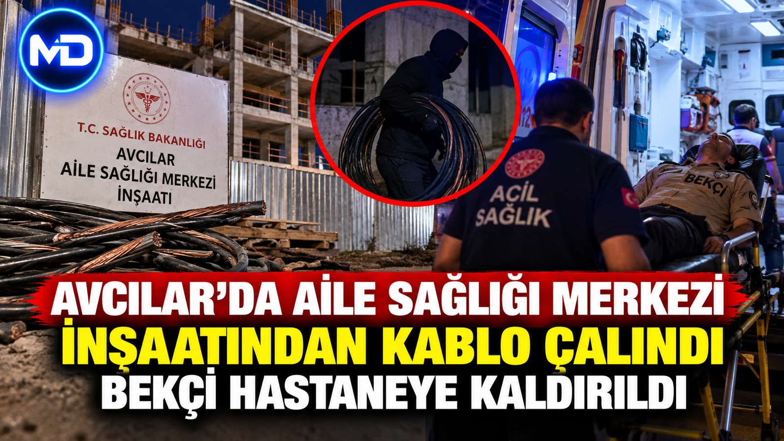 Avcılar’da aile sağlığı merkezi inşaatından kablo çalındı: Bekçi hastaneye kaldırıldı