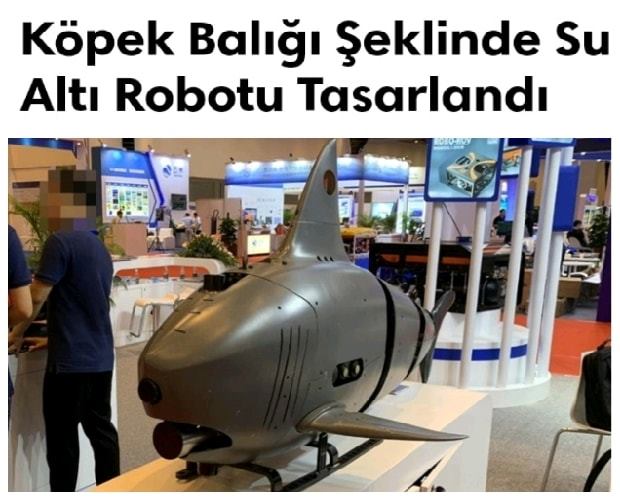 Köpek Balığı Şeklinde Su Altı Robotu Tasarlandı