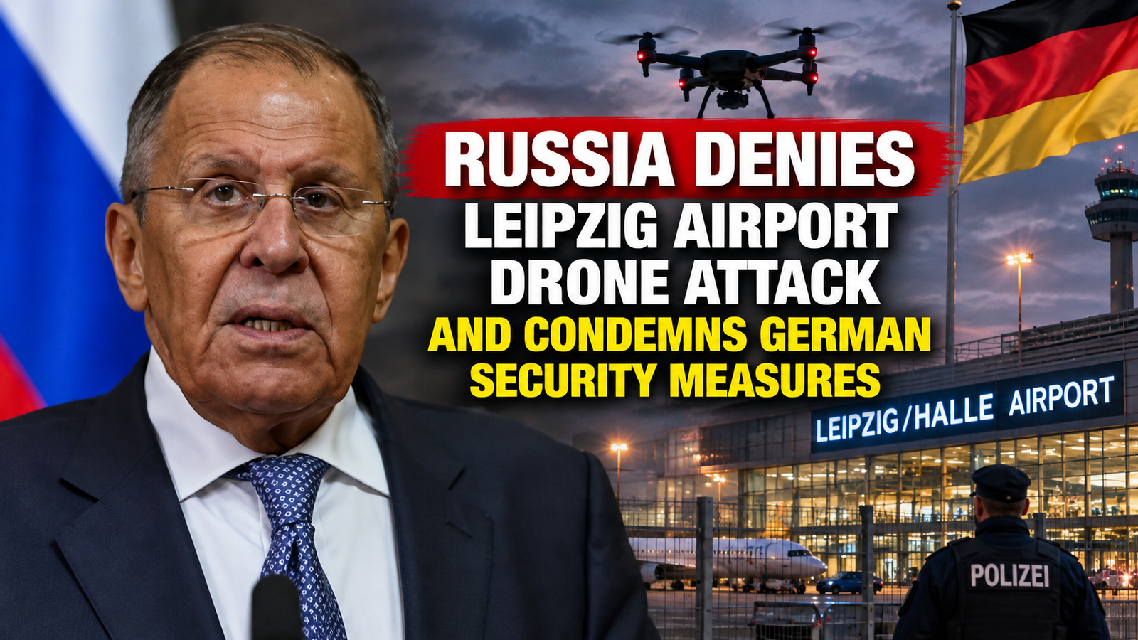 Russia Denies Leipzig Airport Drone Attack and Condemns German Security Measures