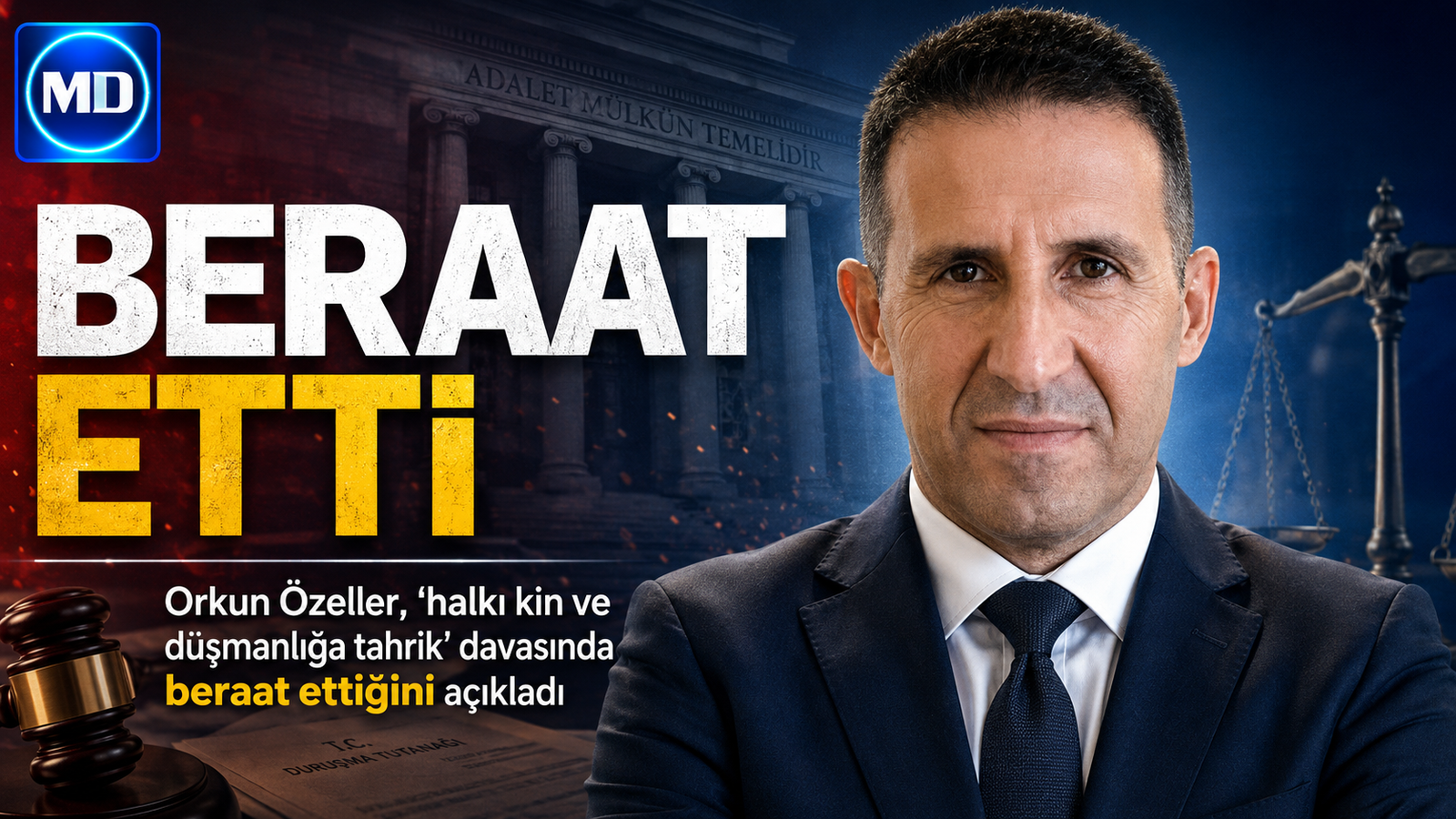 Orkun Özeller, ‘halkı kin ve düşmanlığa tahrik’ davasında beraat ettiğini açıkladı
