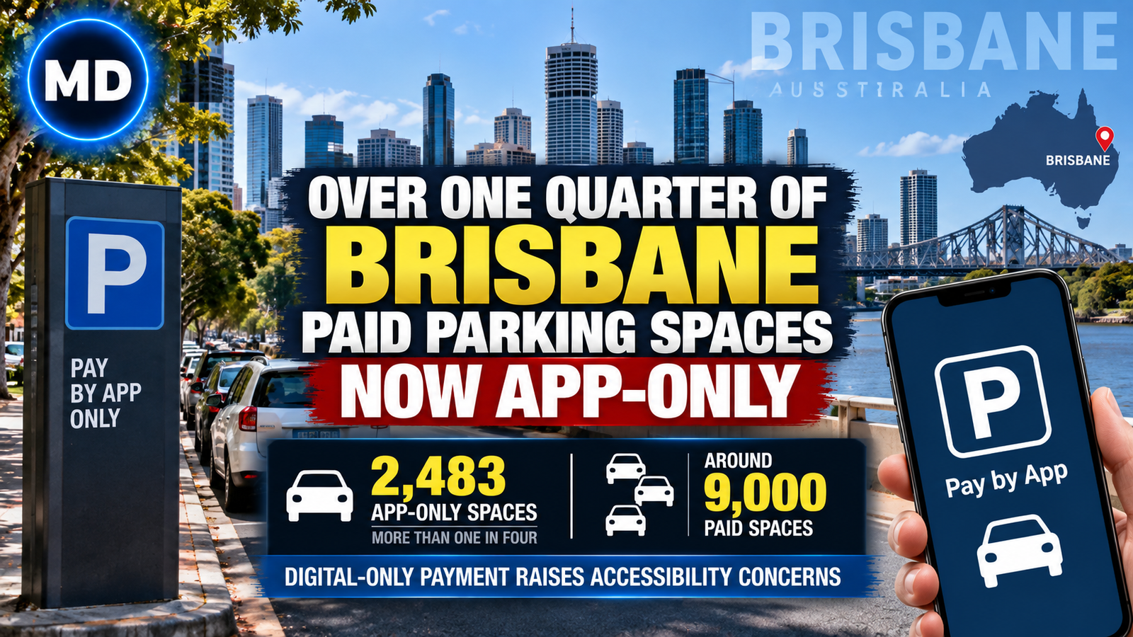 Over One-Quarter of Paid Brisbane Parking Spaces Shift to App-Only Payment System