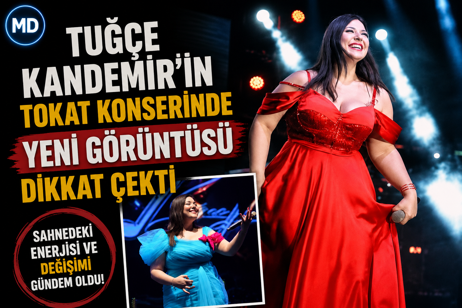 Tuğçe Kandemir’in Tokat konserindeki yeni görüntüsü dikkat çekti