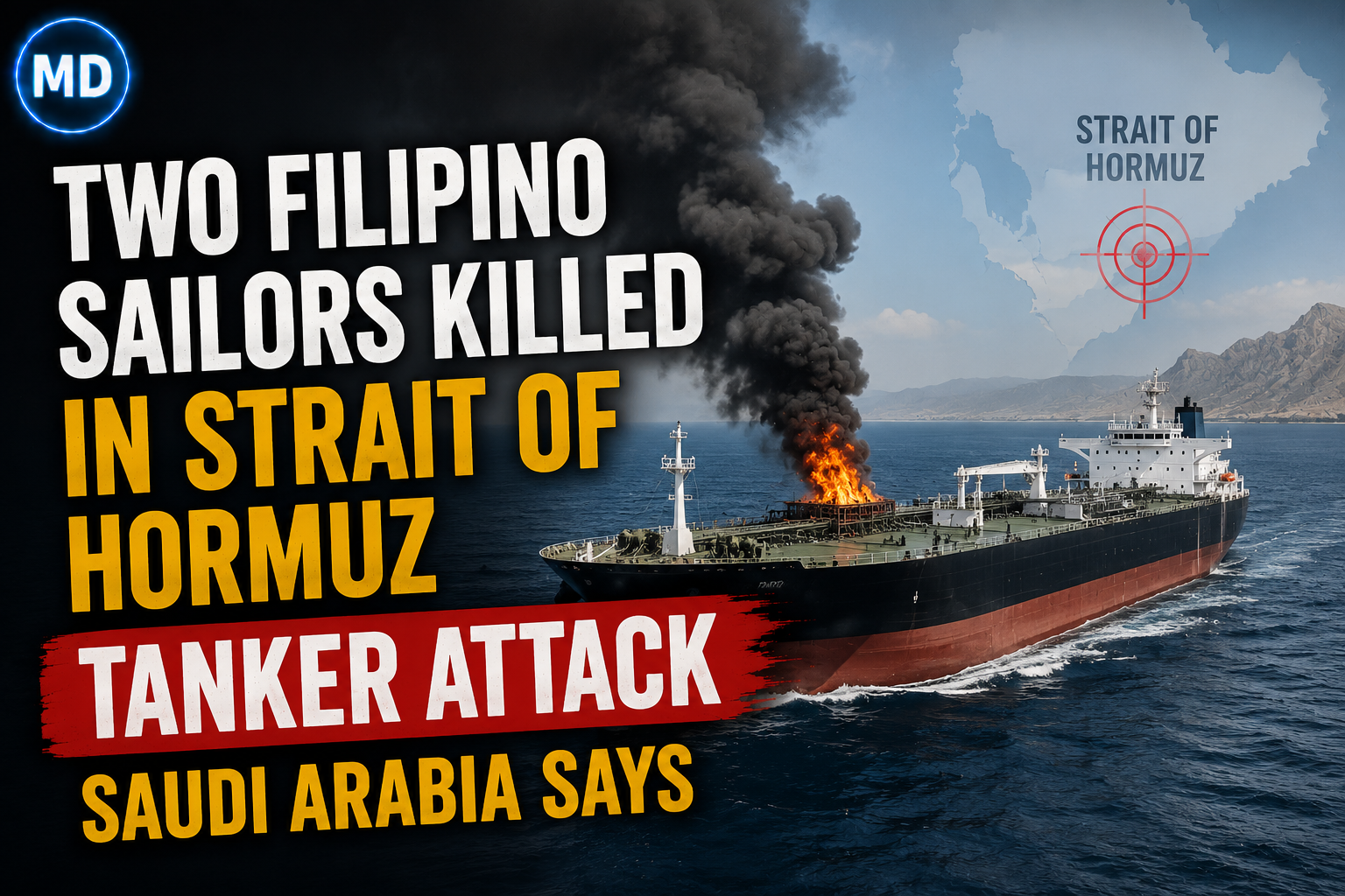 Two Filipino Sailors Killed in Strait of Hormuz Tanker Attack, Saudi Arabia Says