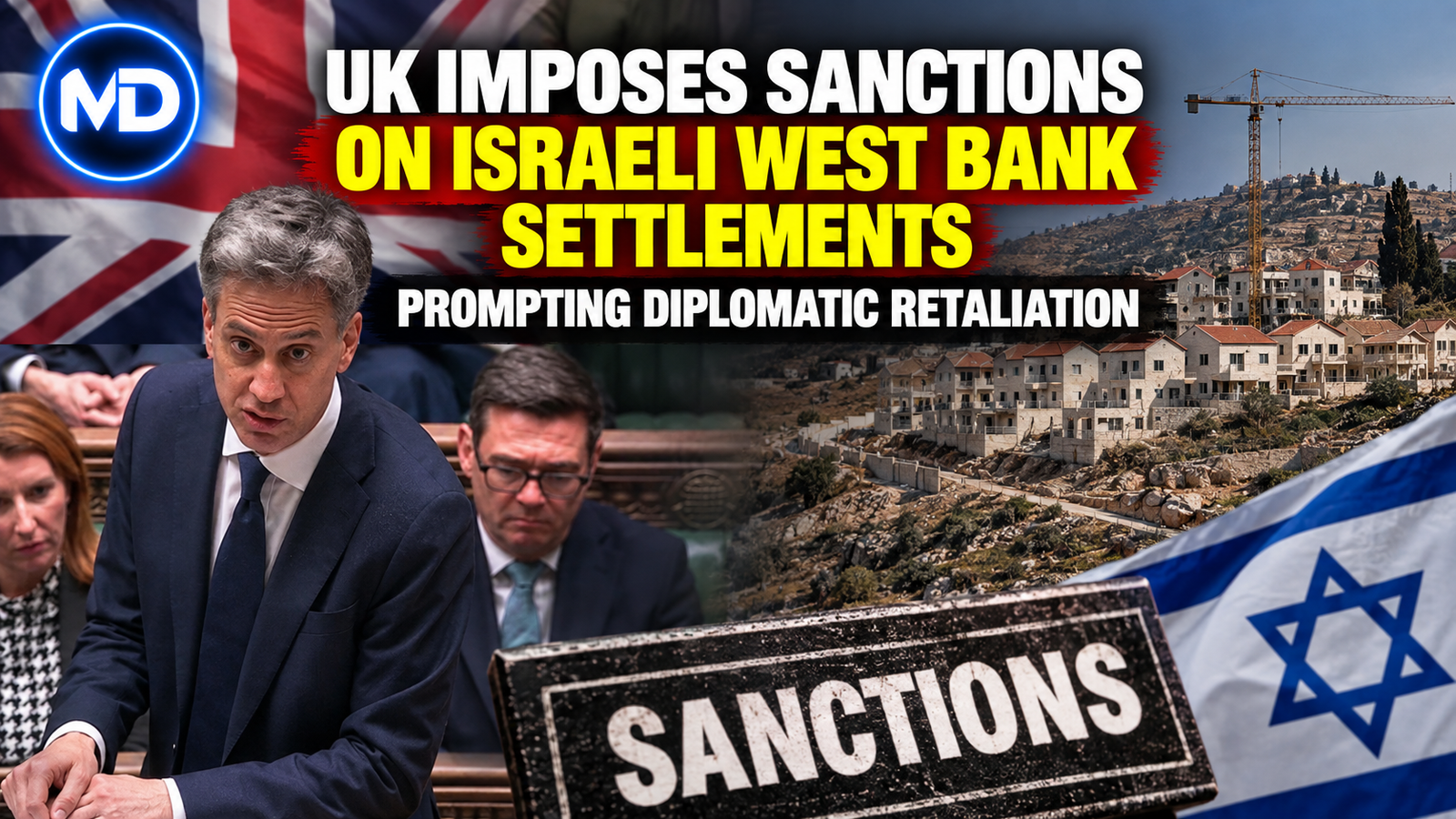 UK Imposes Sanctions on Israeli West Bank Settlements Prompting Diplomatic Retaliation