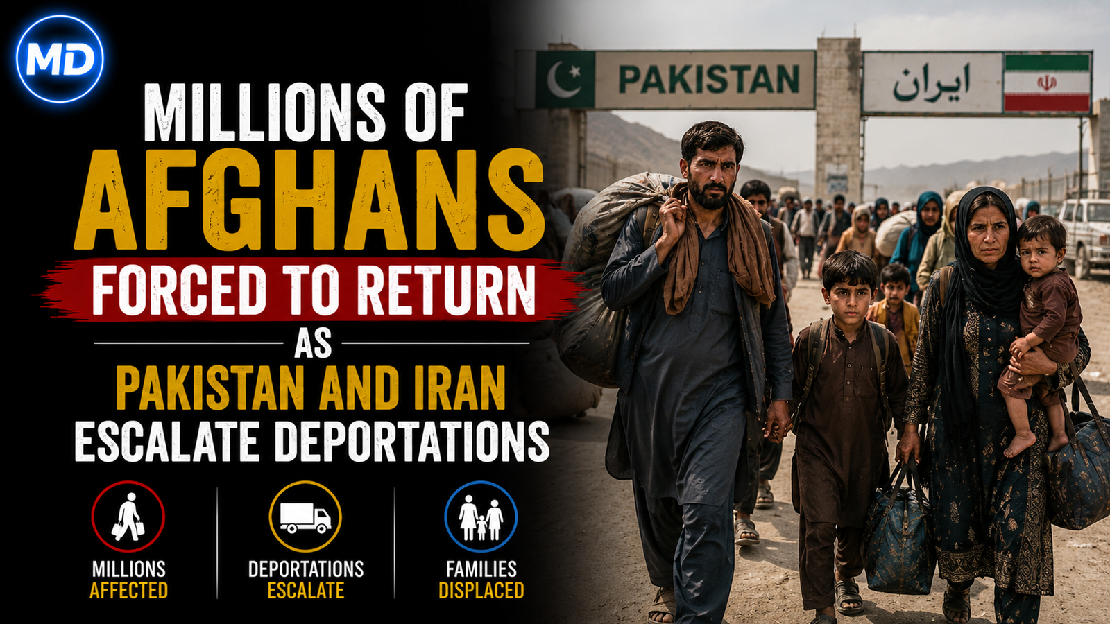 Millions of Afghans Forced to Return as Pakistan and Iran Escalate Deportations