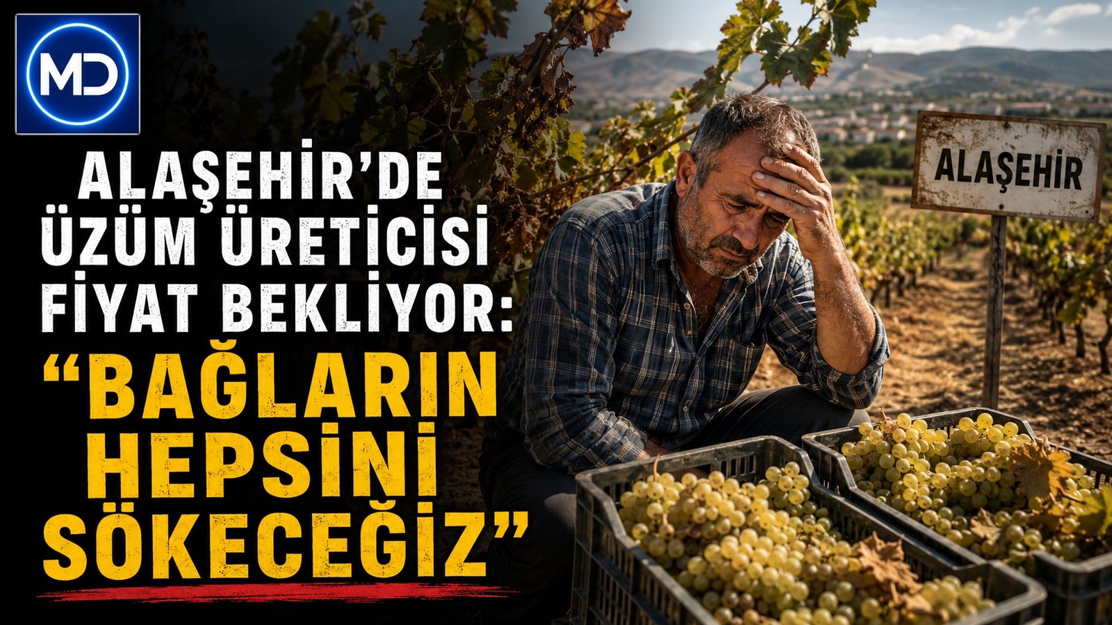 Alaşehir'de üzüm üreticisi fiyat bekliyor: 