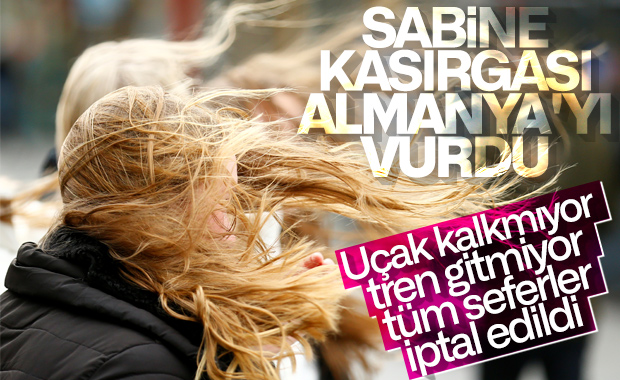 Sabine kasırgası Almanyayı vurdu. Almanya'da kasırga alarmı. 