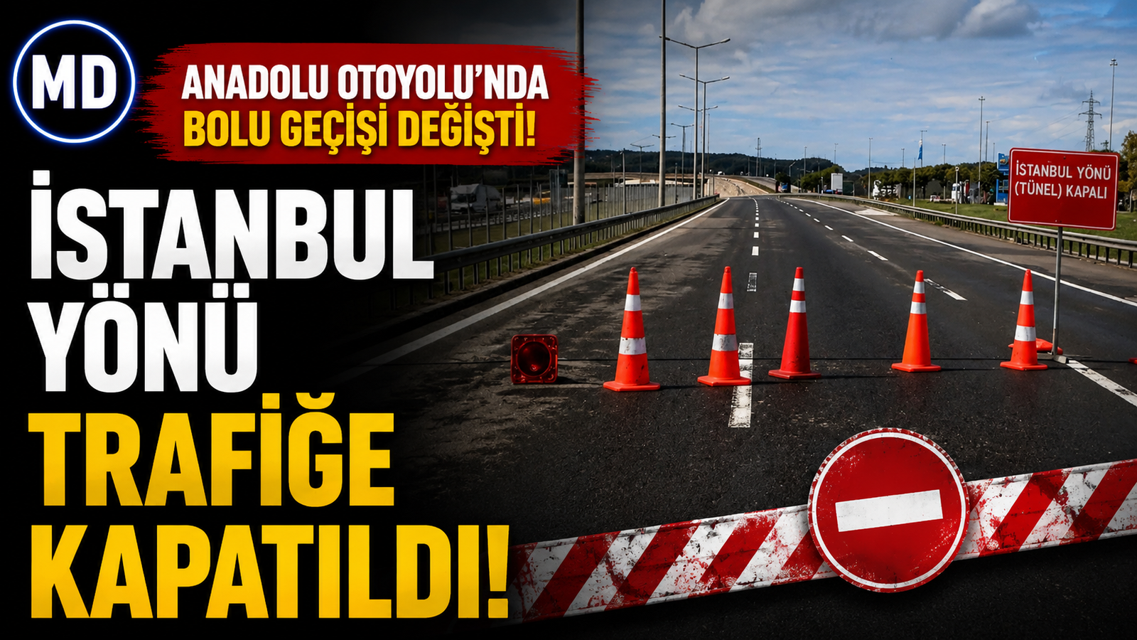 Anadolu Otoyolu’nda Bolu geçişi değişti: İstanbul yönü trafiğe kapatıldı