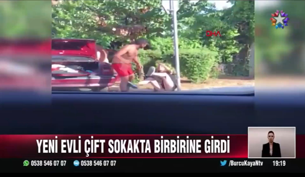 Yeni evli çiftin sokak ortasında ‘düğün masrafı’ kavgası