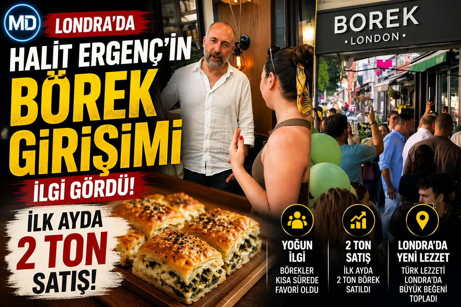 Halit Ergenç’in Londra’daki börek girişimi ilgi gördü: İlk ayda 2 ton satış