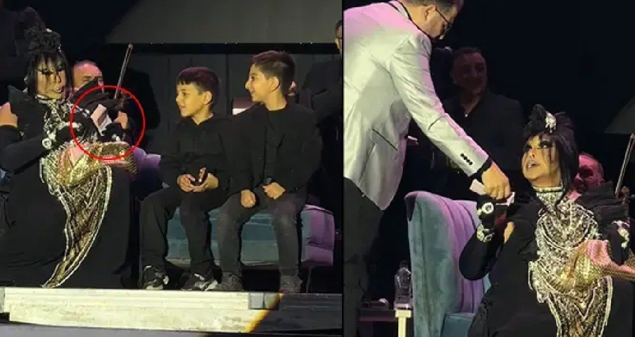 Bülent Ersoy’un Bursa konserinde dikkat çeken jest: İki çocuğa deste deste harçlık