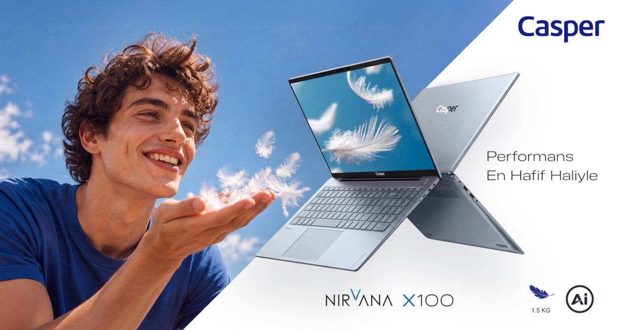 Casper Nirvana X100: 15,6 inç ekran ve 1,5 kg taşınabilirlik