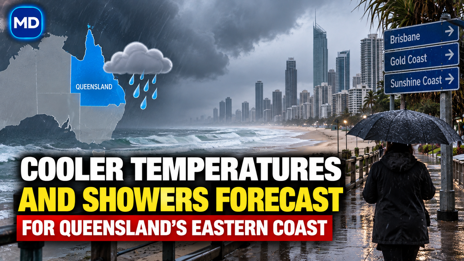 Cooler Temperatures and Showers Forecast for Queensland Eastern Coast