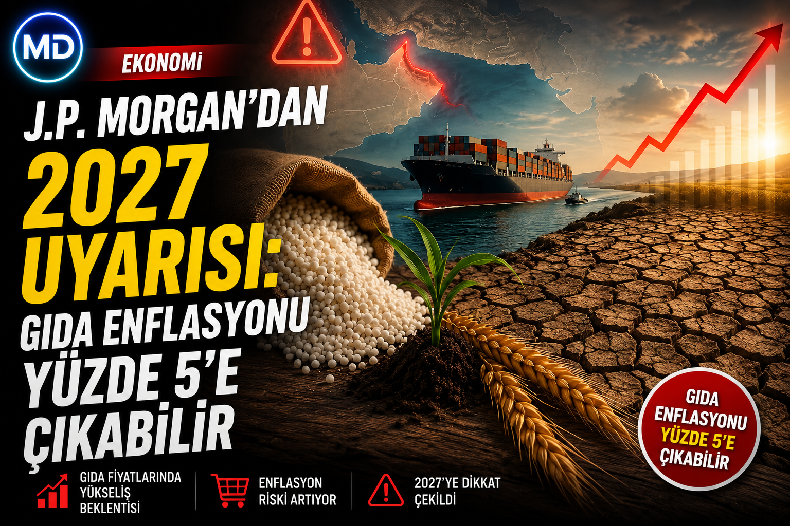 J.P. Morgan’dan 2027 uyarısı: Gıda enflasyonu yüzde 5’e çıkabilir