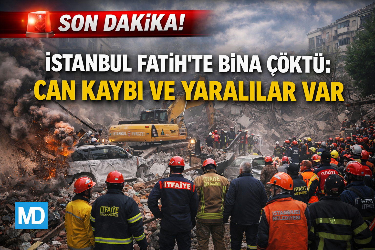 İstanbul Fatih’te Bina Çöktü: Can Kaybı ve Yaralılar Var