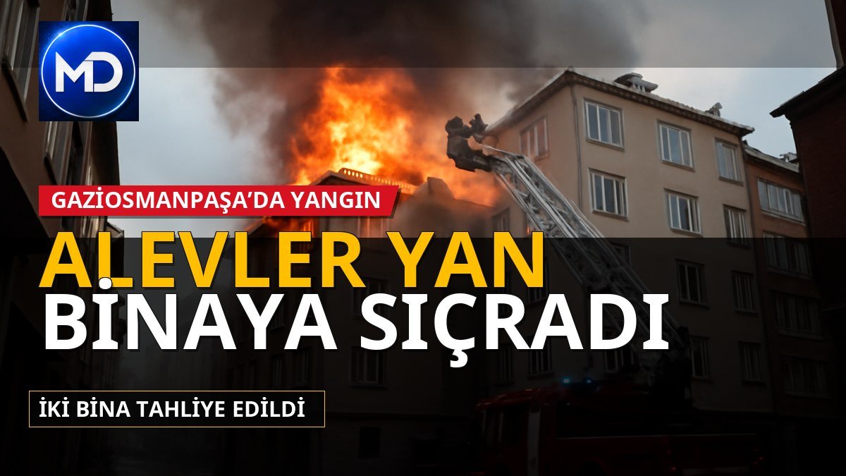 Gaziosmanpaşa’da çatı yangını: Alevler bitişikteki 5 katlı binaya sıçradı