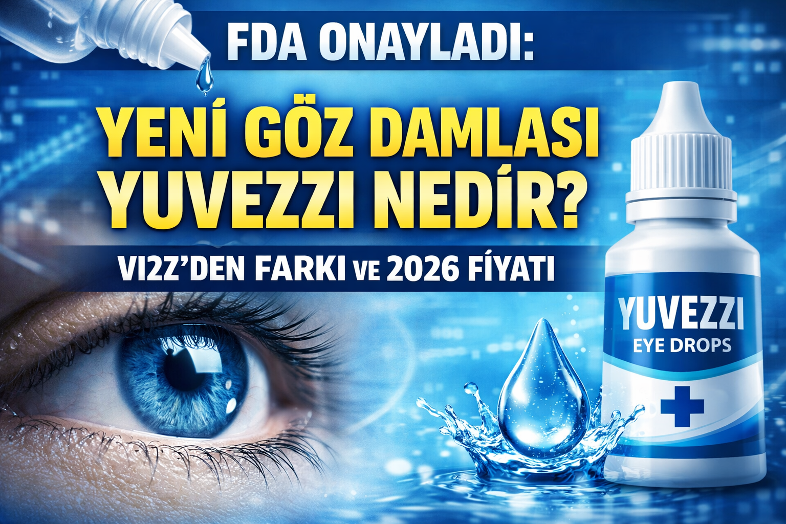 FDA Onayladı: Yuvezzi Göz Damlası Nedir? VIZZ’den Farkı, Etkisi ve 2026 Fiyatı