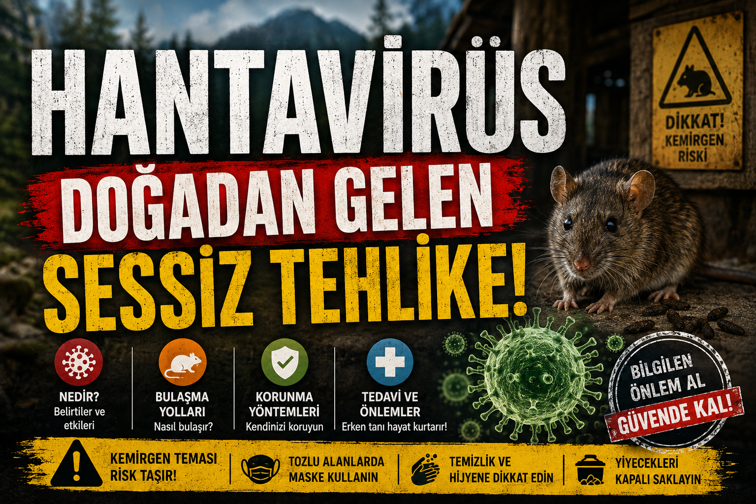 Hantavirüs Nedir? Belirtileri, Bulaşma Yolları ve Korunma Yöntemleri