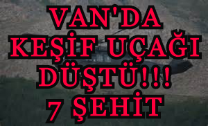 Van'da keşif uçağı düştü: 7 şehit
