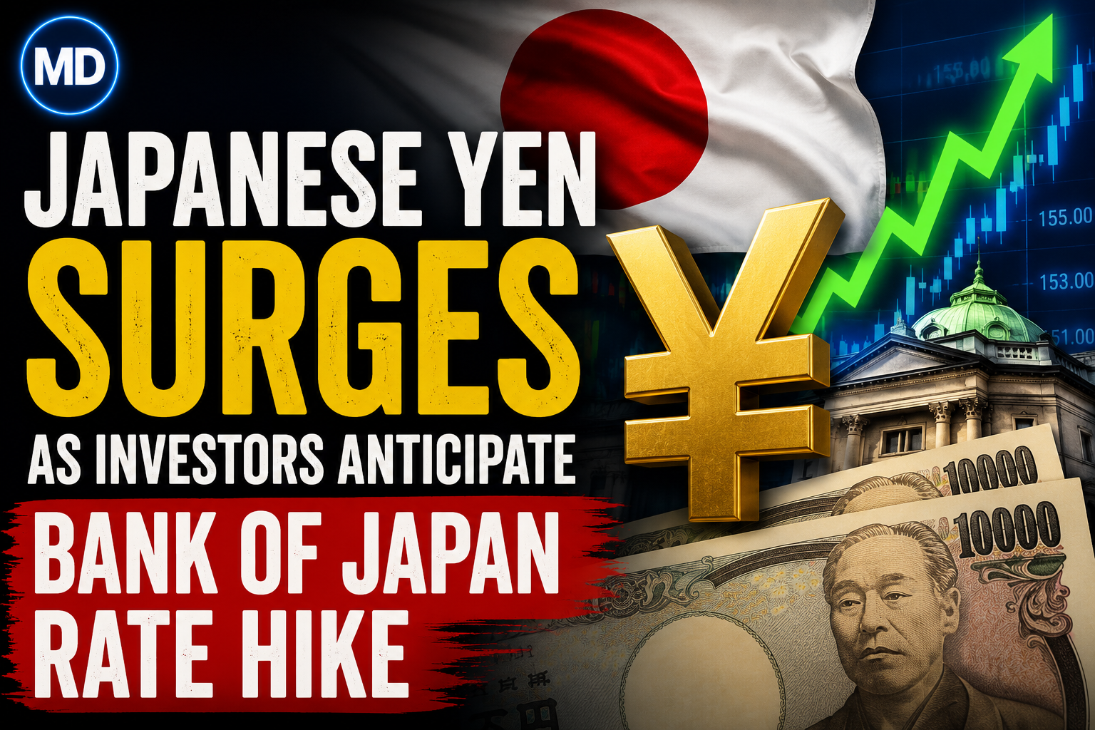 Japanese Yen Surges as Investors Anticipate Bank of Japan Rate Hike