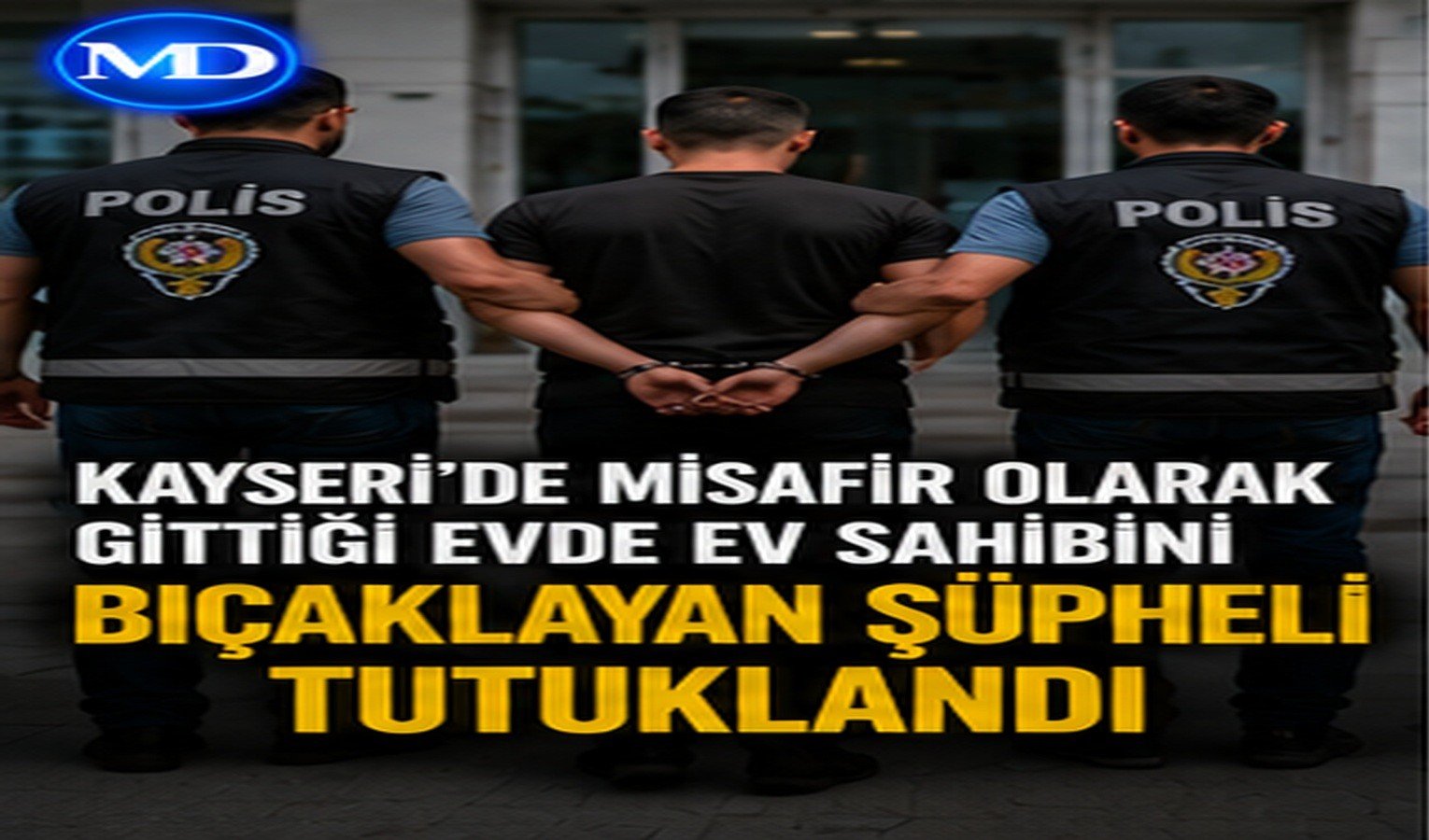 Kayseri’de misafir olarak gittiği evde ev sahibini bıçaklayan şüpheli tutuklandı