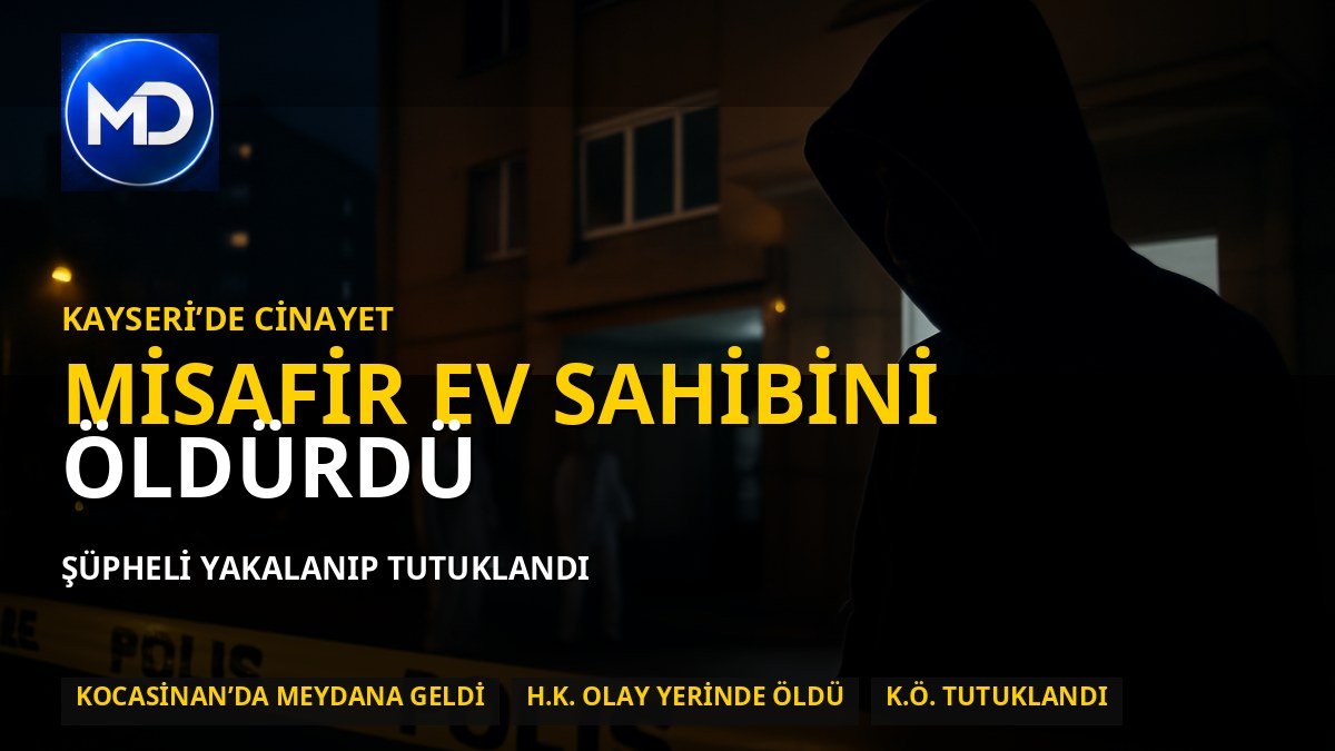 Kayseri’de misafir olarak gittiği evde ev sahibini bıçaklayan şüpheli tutuklandı