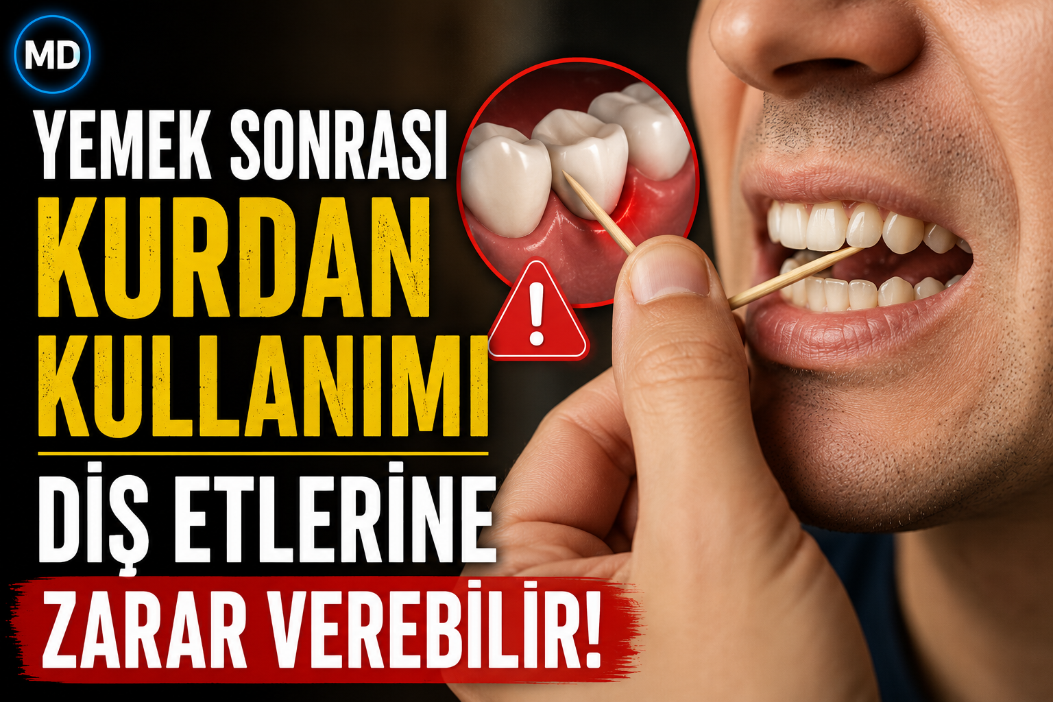 Yemek sonrası kürdan kullanımı diş etlerine zarar verebilir