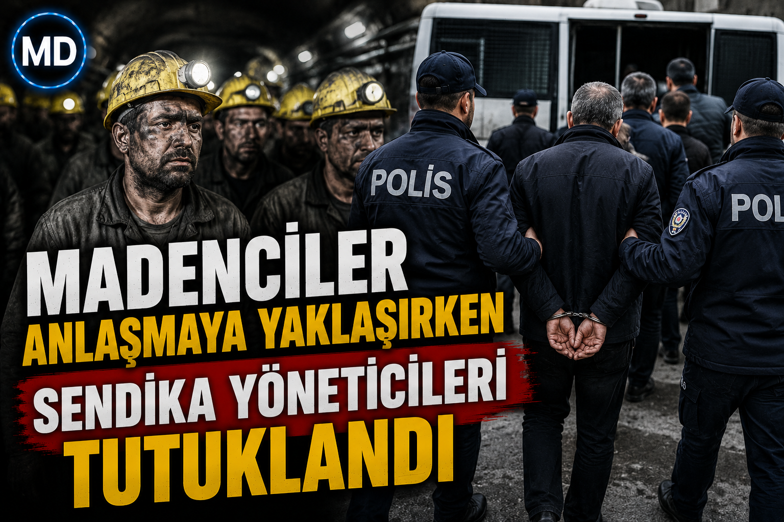 Madenciler anlaşmaya yaklaşırken sendika yöneticileri tutuklandı