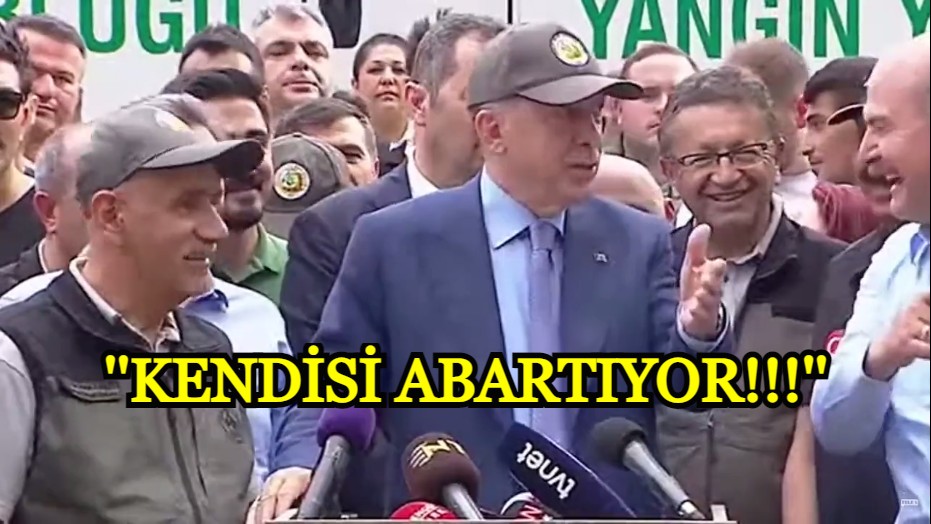 Bakan Kirişçi’nin, Marmaris‘te yangınlara ilişkin açıklama yapan Erdoğan’a sürekli araya girerek bilgi vermesi dikkat çekti