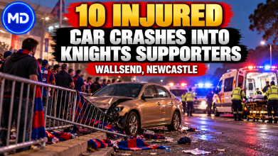 Ten Injured After Car Crashes into Newcastle Knights Supporters