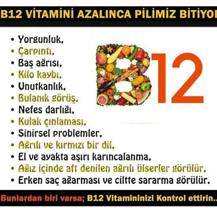 B12 vitamini hakkında bilmeniz gereken her şey
