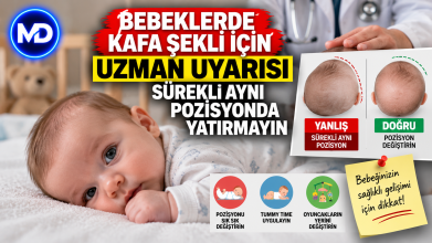 Bebeklerde kafa şekli için uzman uyarısı: Sürekli aynı pozisyonda yatırmayın