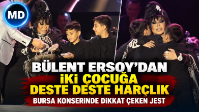 Bülent Ersoy’un Bursa konserinde dikkat çeken jest: İki çocuğa deste deste harçlık