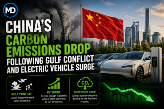 China's Carbon Emissions Drop Following Gulf Conflict and Electric Vehicle Surge