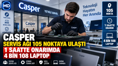 Casper servis ağı 105 noktaya ulaştı: 1 saatte onarımda 4 bin 108 laptop