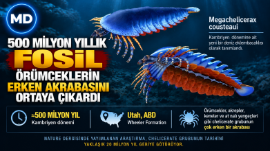 500 milyon yıllık fosil, örümceklerin erken akrabasını ortaya çıkardı