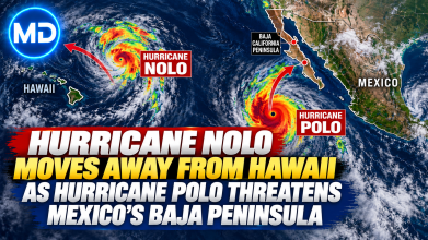 Hurricane Nolo Moves Away From Hawaii as Hurricane Polo Threatens Mexico's Baja Peninsula