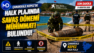 Çanakkale Kepez’de halk plajında savaş dönemi mühimmatı bulundu