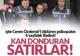Ceren Özdemir’i katleden cani Özgür Arduç'un 4 sayfalık ifadesi ortaya çıktı.